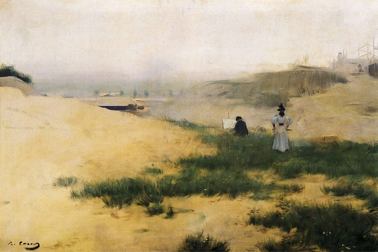 Ramon Casas - Paesaggio con figure
